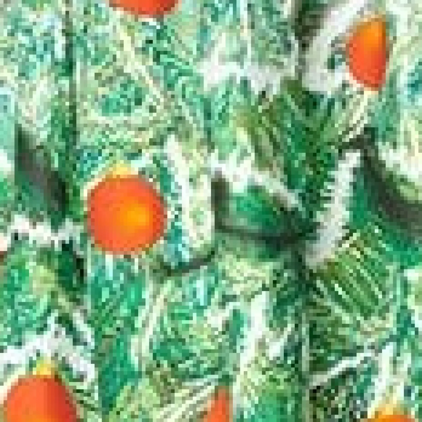 Unique Vintage All Things Red>Green Evergreen & Red Ornaments Swing Skirt