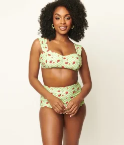 Unique Vintage Swim Tops|Two Piece Swim><noscript><img width=