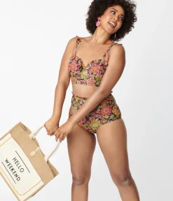 Unique Vintage Swim Tops|Two Piece Swim><noscript><img width=