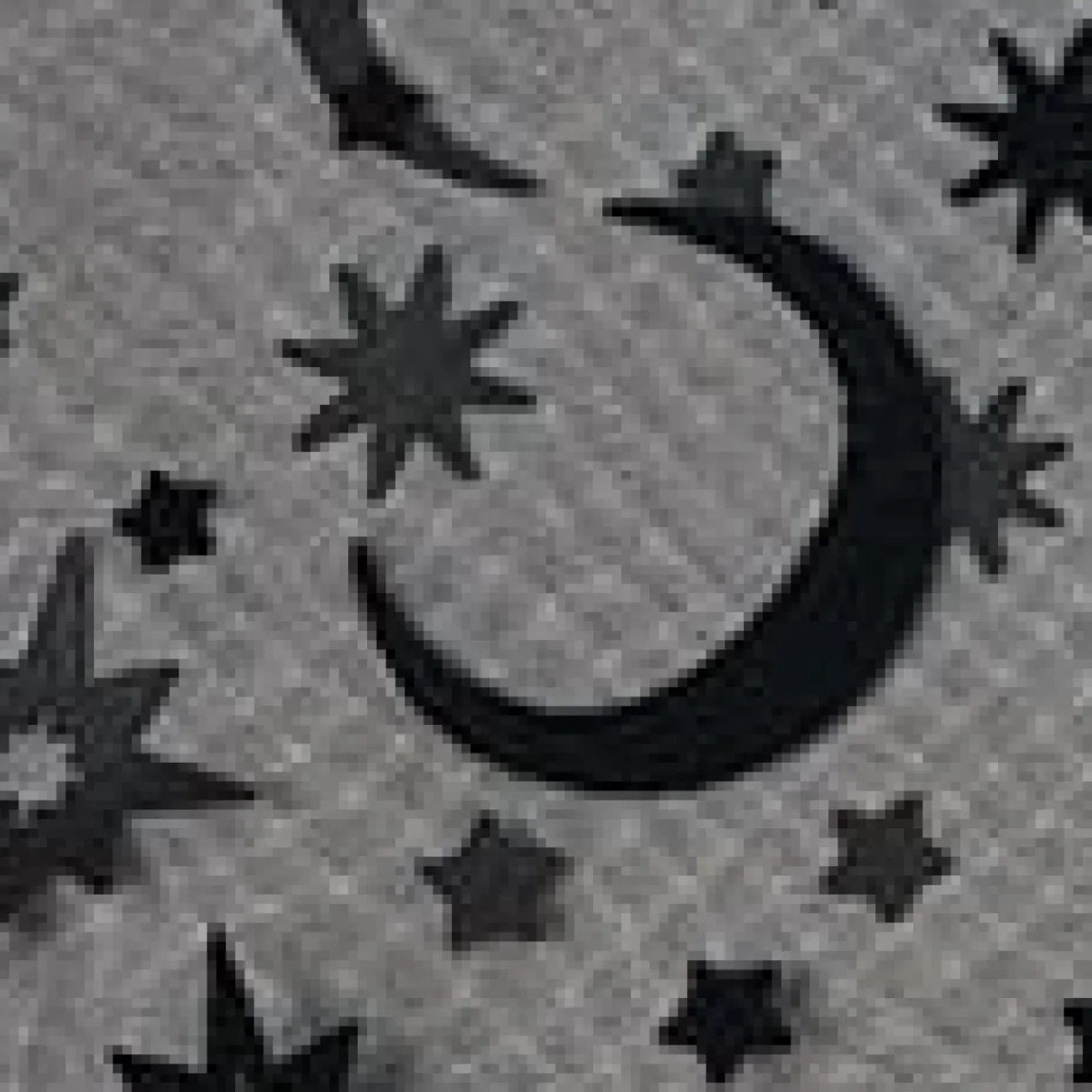 Unique Vintage All Things Black|Halloween>Kids Black Flocked Moon & Stars Clarke Capelet