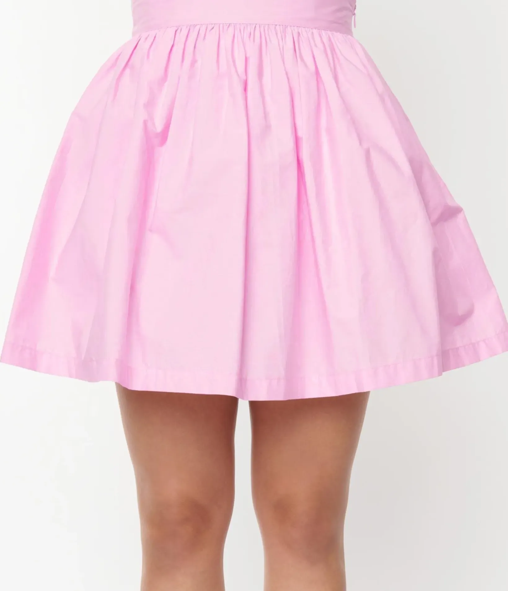 Unique Vintage Skirts|All Things Pink>Light Pink Gathered Mini Skirt