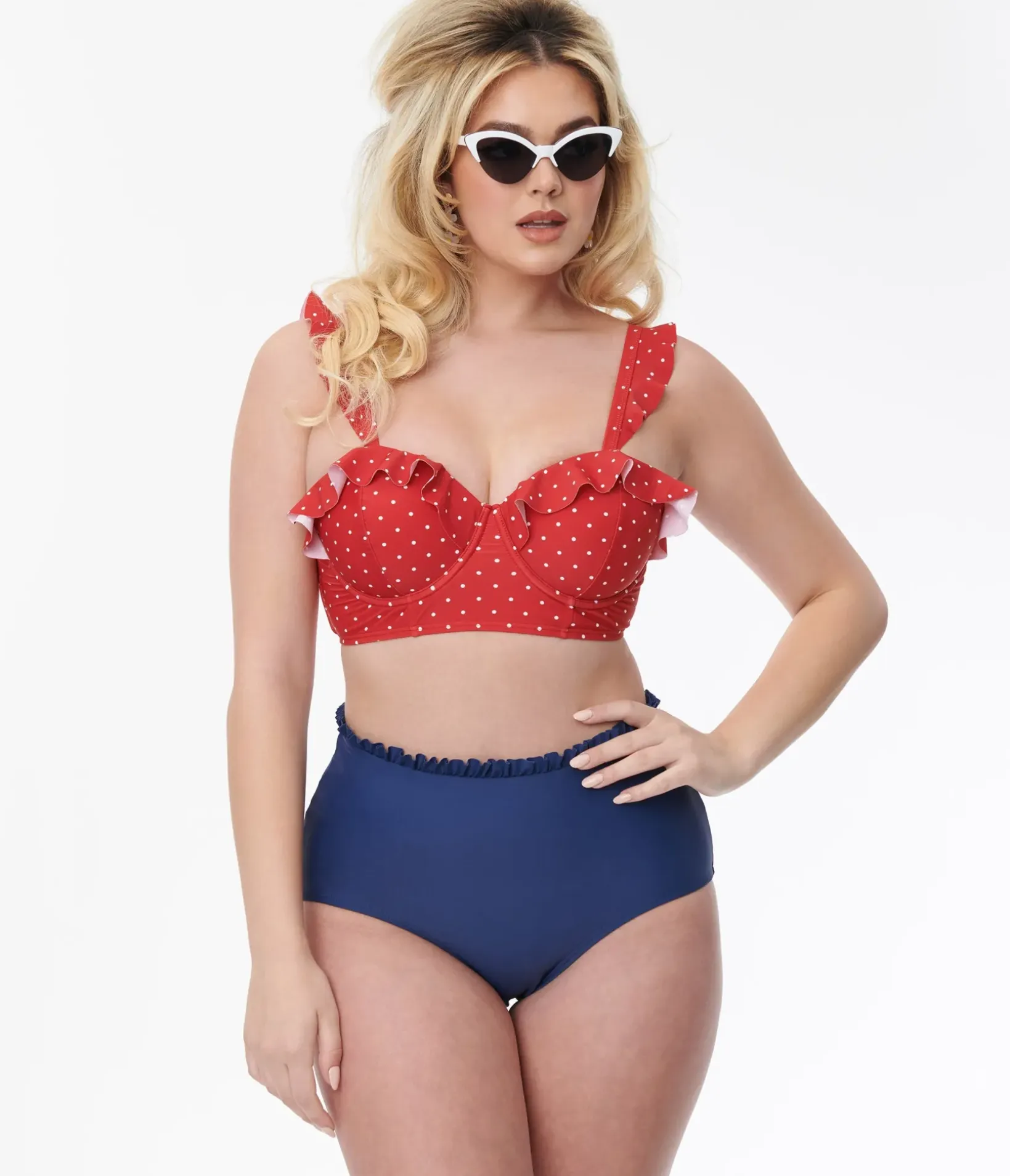 Unique Vintage Swim Bottoms>Navy Cape May Swim Bottoms