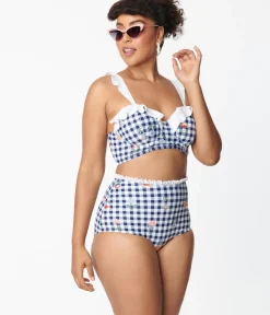 Unique Vintage Swim Tops|Two Piece Swim><noscript><img width=