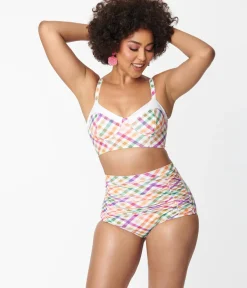 Unique Vintage Swim Tops|Two Piece Swim><noscript><img width=