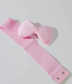 Unique Vintage All Things Pink|Belts>Pink Bow Cinch Belt