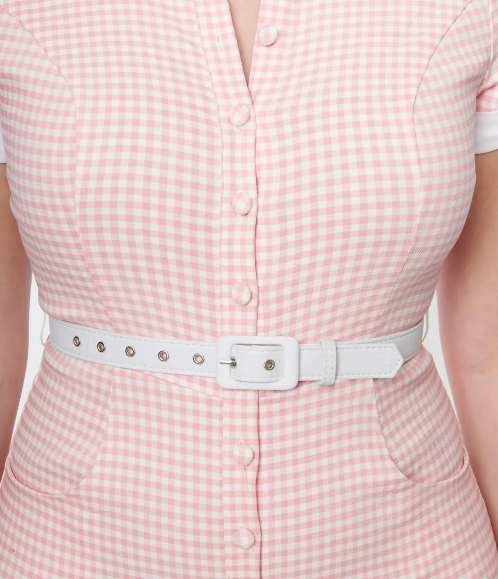 Unique Vintage Rompers & Jumpsuits|All Things Pink>Pink & White Gingham Patsy Romper