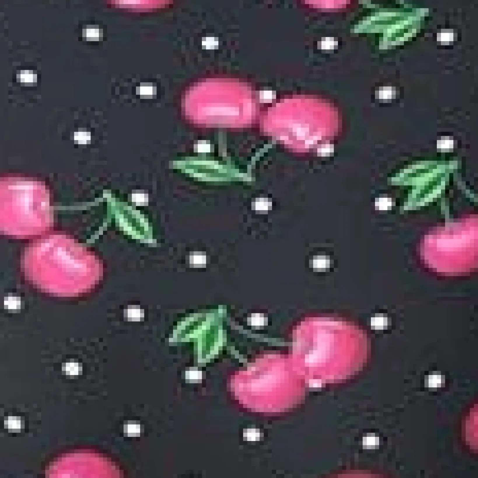 Unique Vintage Swim Tops|Plus Size Swim>Plus Size Black & Hot Pink Cherry Pin Dot Monroe Swim Top
