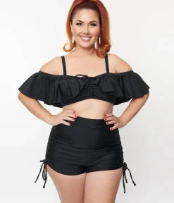 Unique Vintage Two Piece Swim|Swim Tops><noscript><img width=