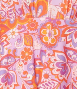 Unique Vintage One Piece Swim|One Piece Swim>Plus Size Bohemian Floral Skirted Wendy Swimsuit