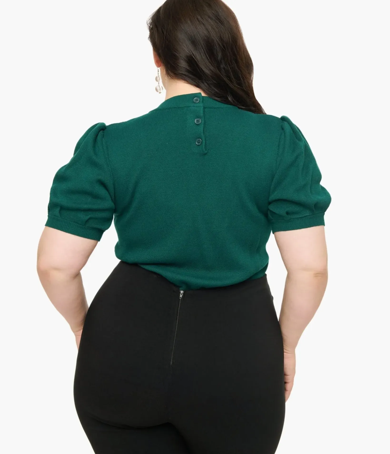 Unique Vintage Sweaters & Cardigans|Sweaters & Cardigans>Plus Size Green Fox Fair Isle Paige Sweater
