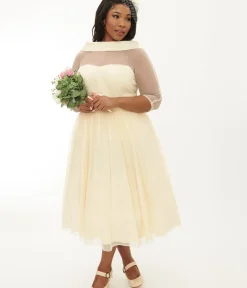 Unique Vintage Special Occasion|Wedding Dresses>Plus Size Ivory Chiffon Lille Wedding Dress