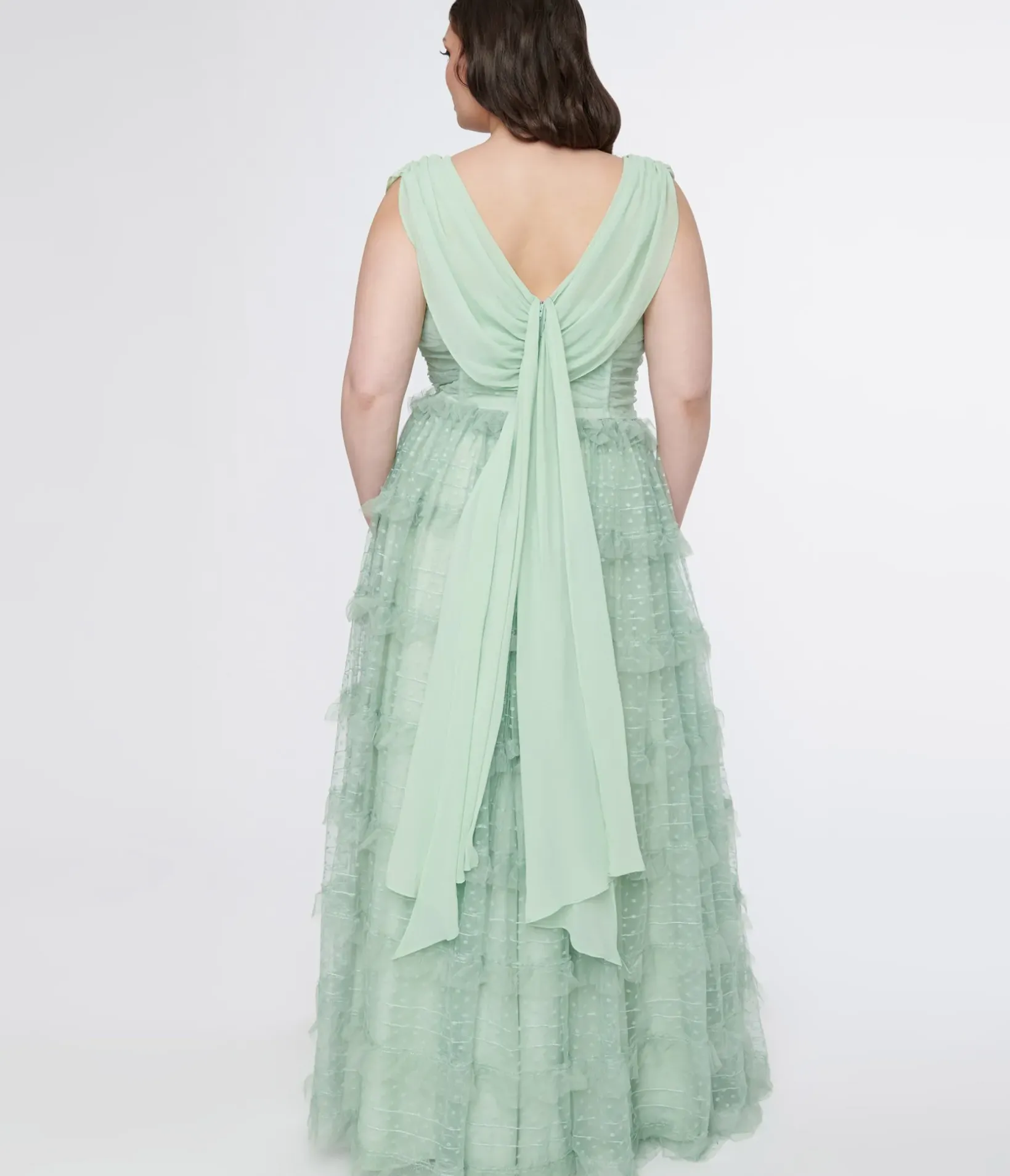 Unique Vintage Everyday Dresses|Special Occasion>Plus Size 1950s Mint Green Clip Dot Off The Shoulder Cocktail Dress