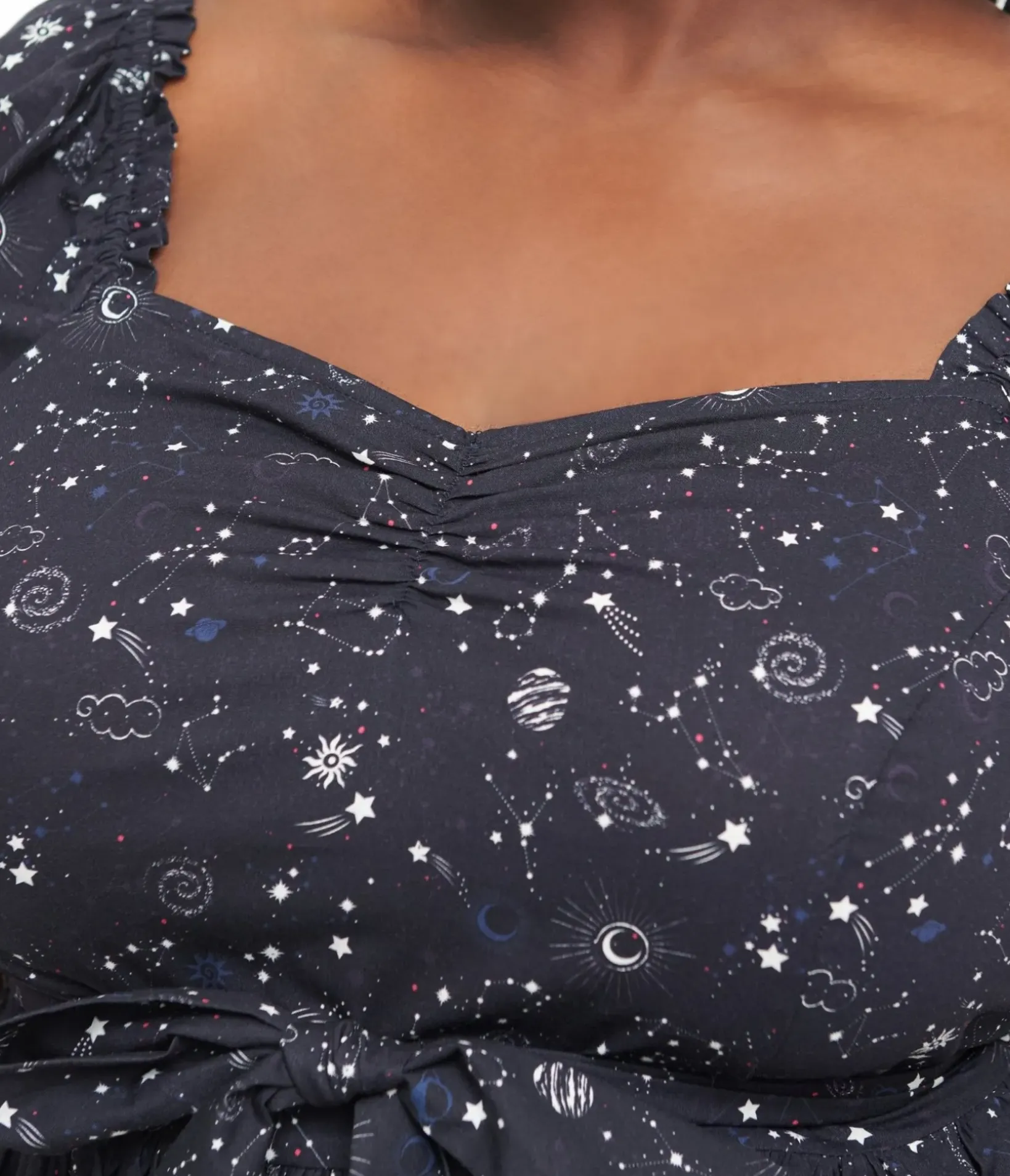 Unique Vintage Swing|Pocket Dresses>Plus Size 1950s Navy Cosmos Print Swing Dress