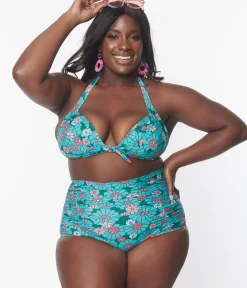 Unique Vintage Two Piece Swim|Swim Tops><noscript><img width=