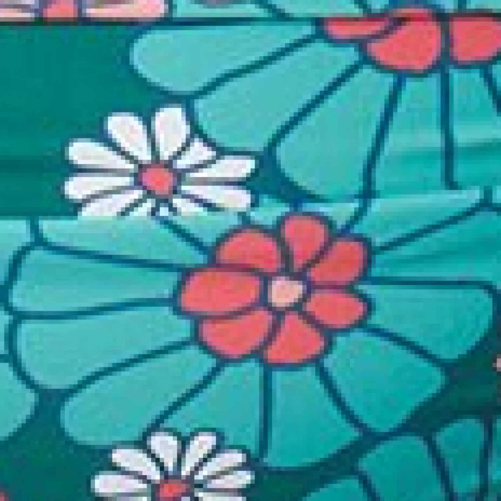 Unique Vintage Two Piece Swim|Swim Bottoms>Plus Size Teal Flower Child Monroe Swim Bottom