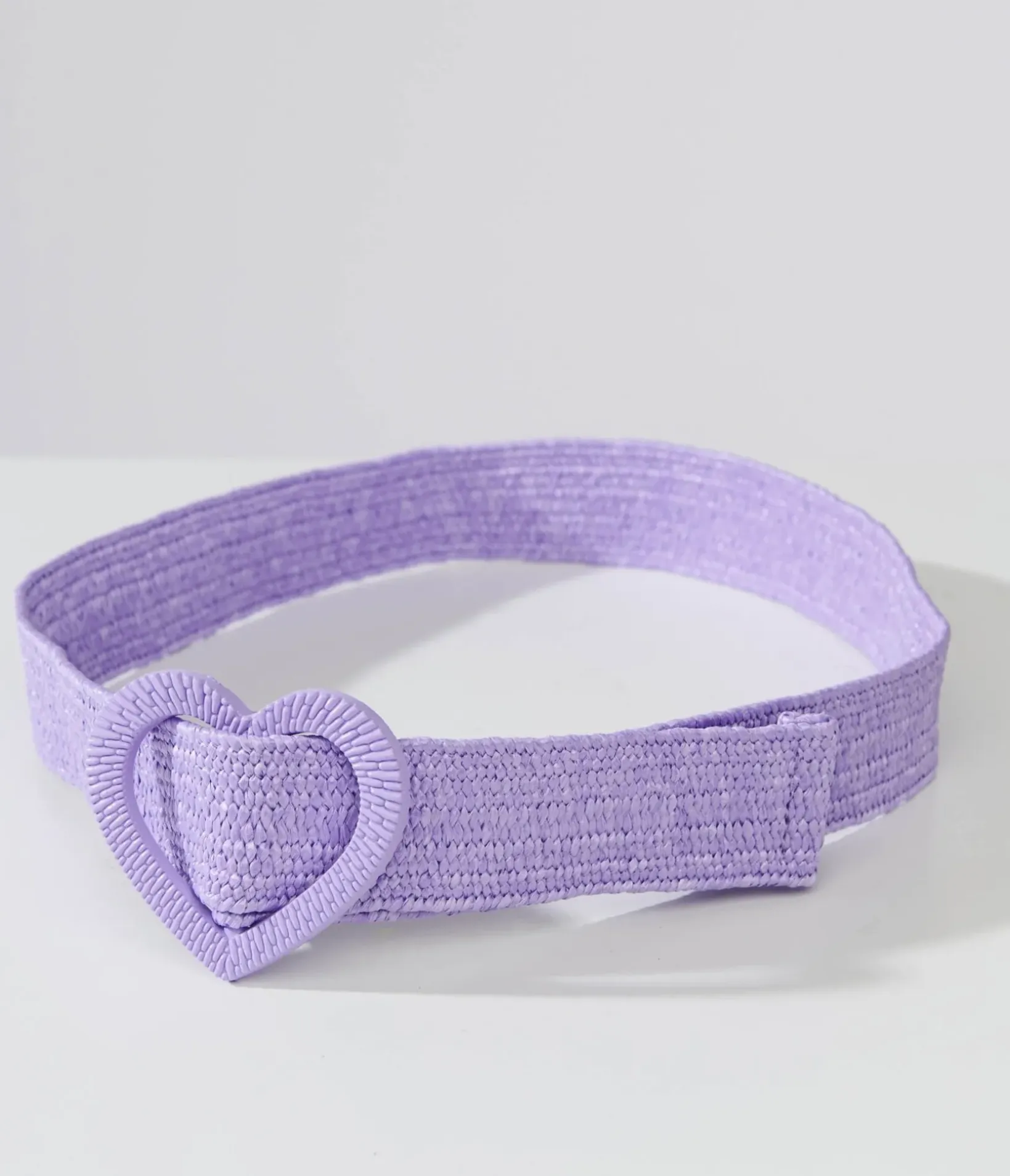 Unique Vintage Belts>Purple Heart Buckle Woven Belt