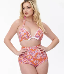 Unique Vintage Swim Tops|Two Piece Swim><noscript><img width=