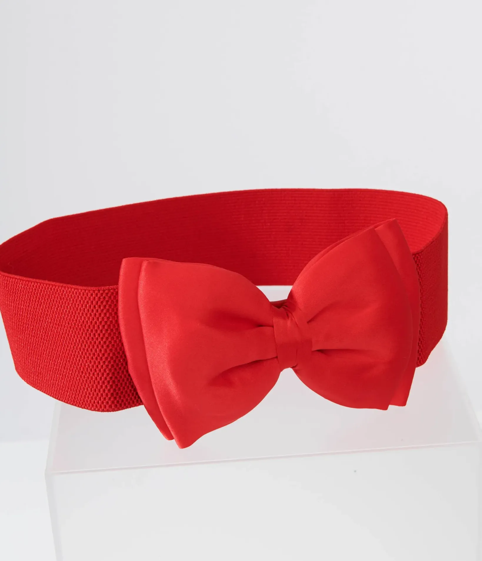 Unique Vintage Disney Bounding|All Things Red>Red Bow Cinch Belt