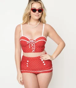 Unique Vintage Swim Tops|Two Piece Swim><noscript><img width=