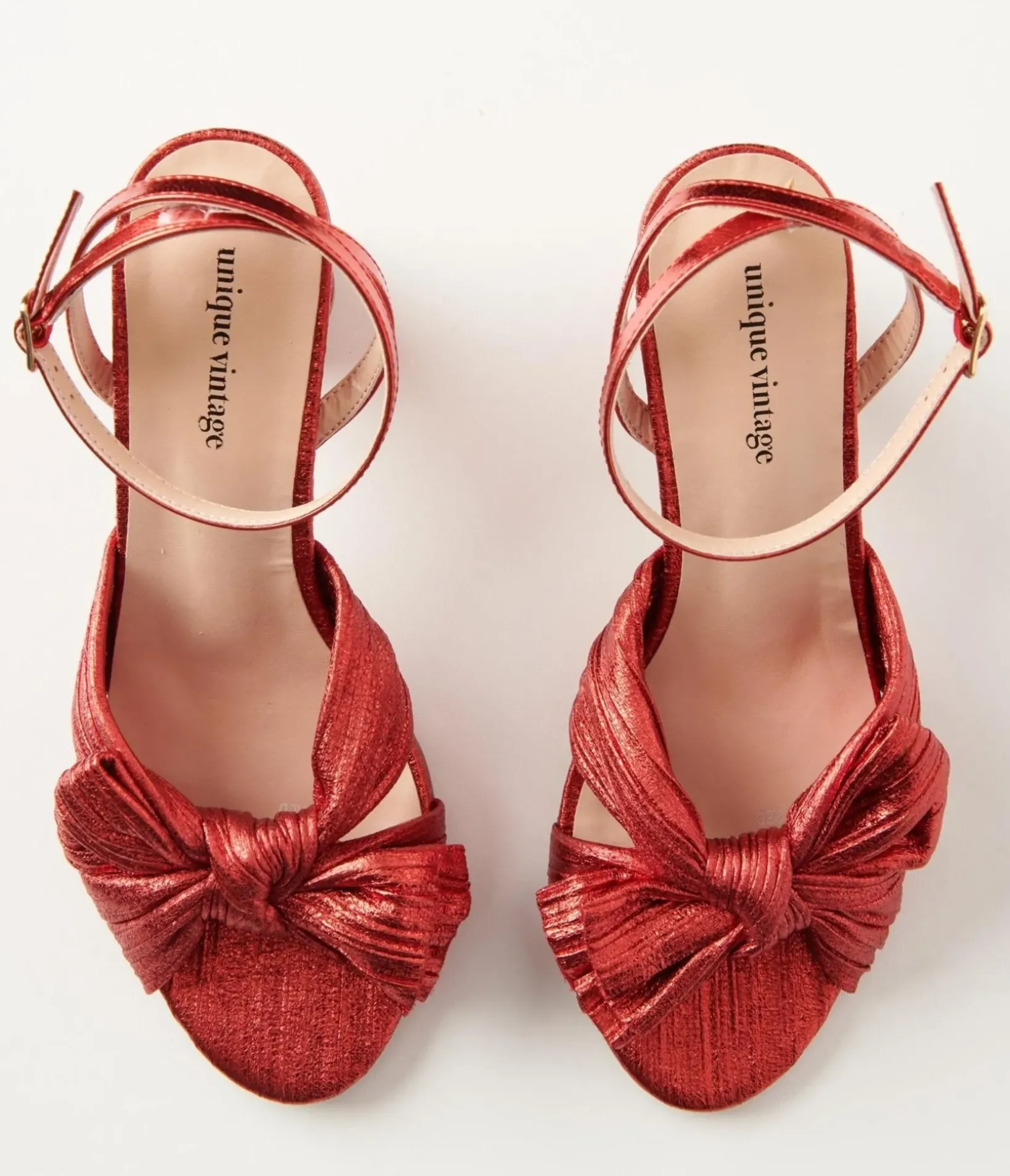 Unique Vintage Heels|All Things Red>Ruby Red Slingback Bow Heel