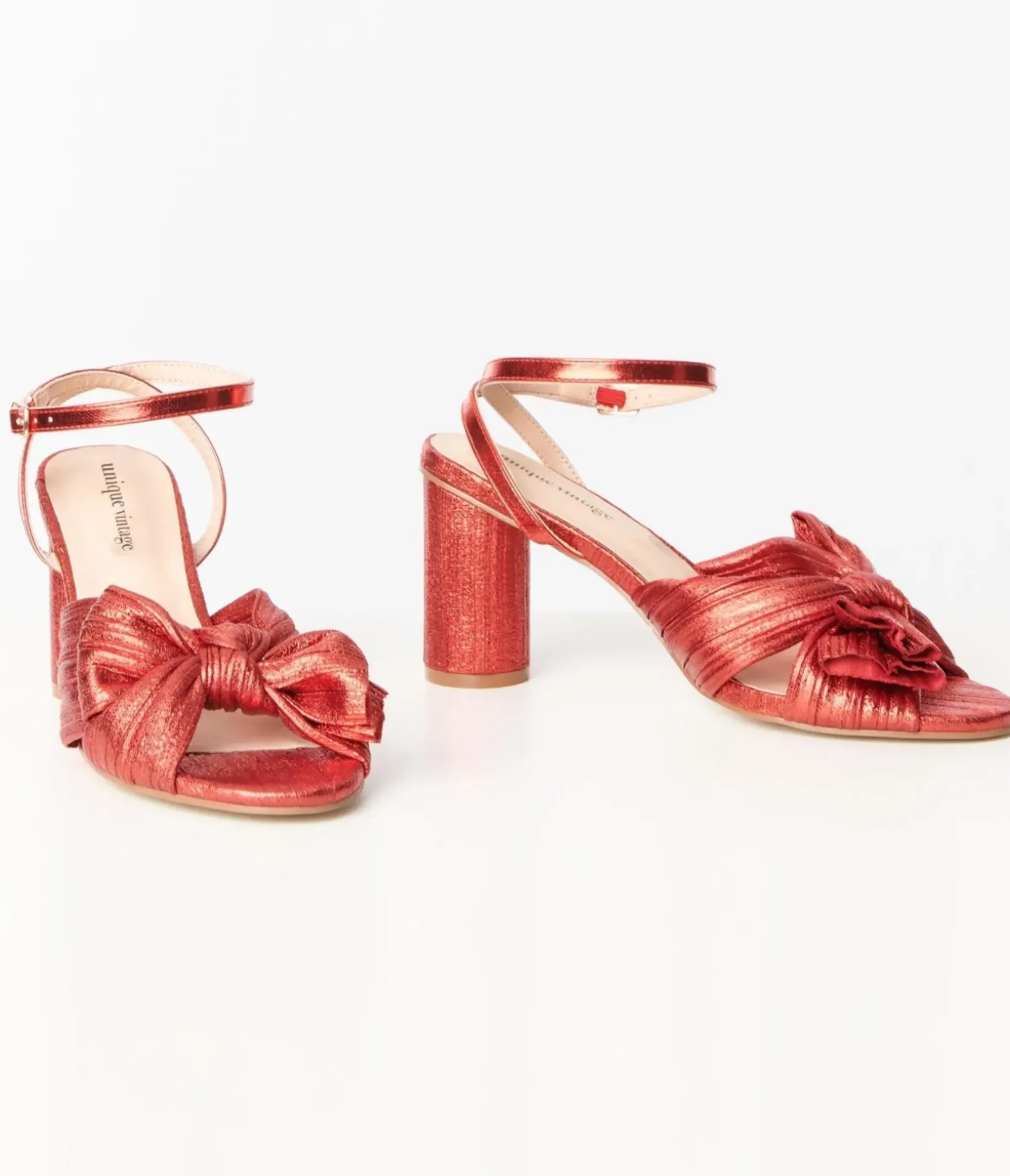 Unique Vintage Heels|All Things Red>Ruby Red Slingback Bow Heel