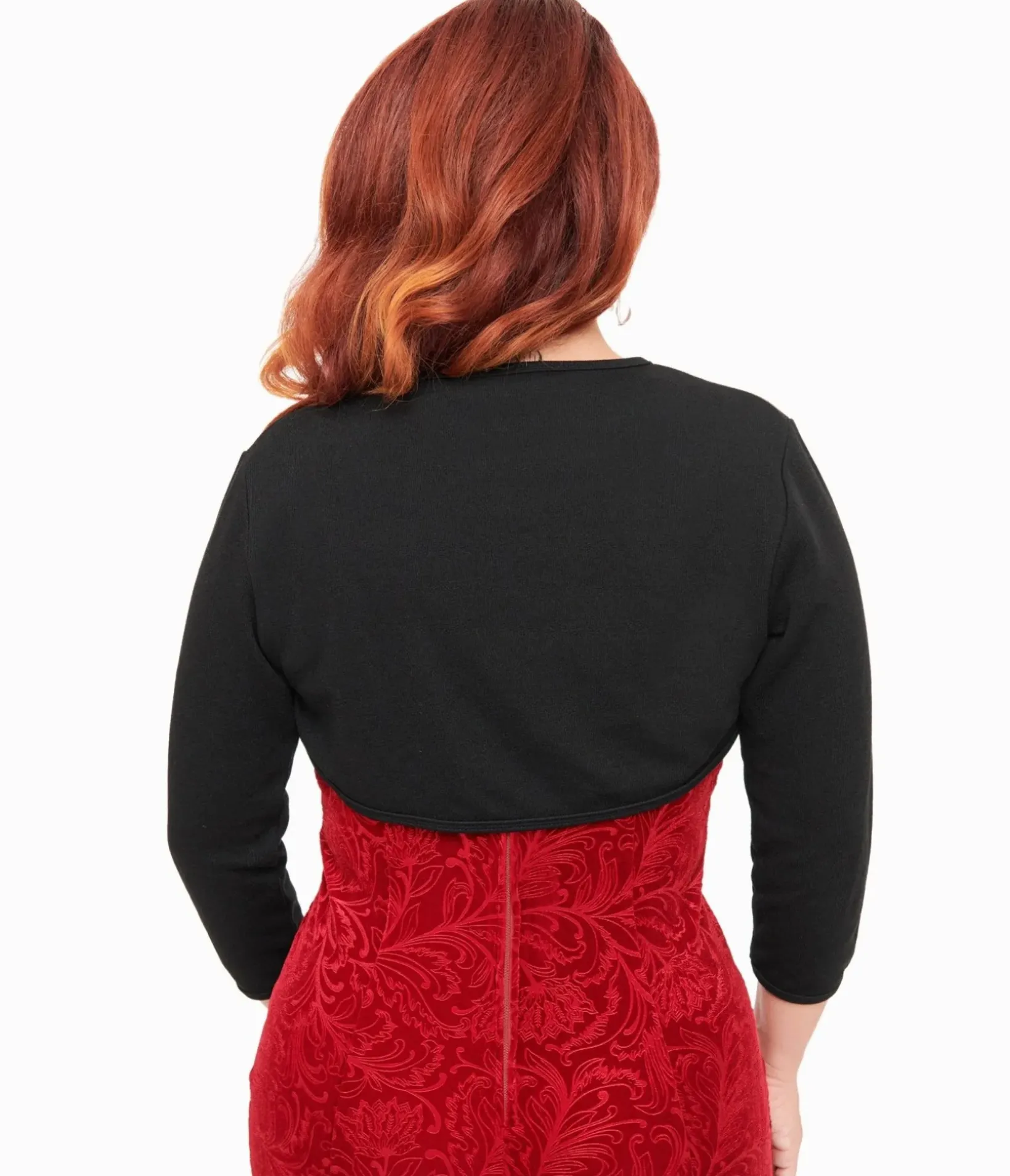 Unique Vintage Sweaters & Cardigans|All Things Black>1960s Black Bolero Sweater