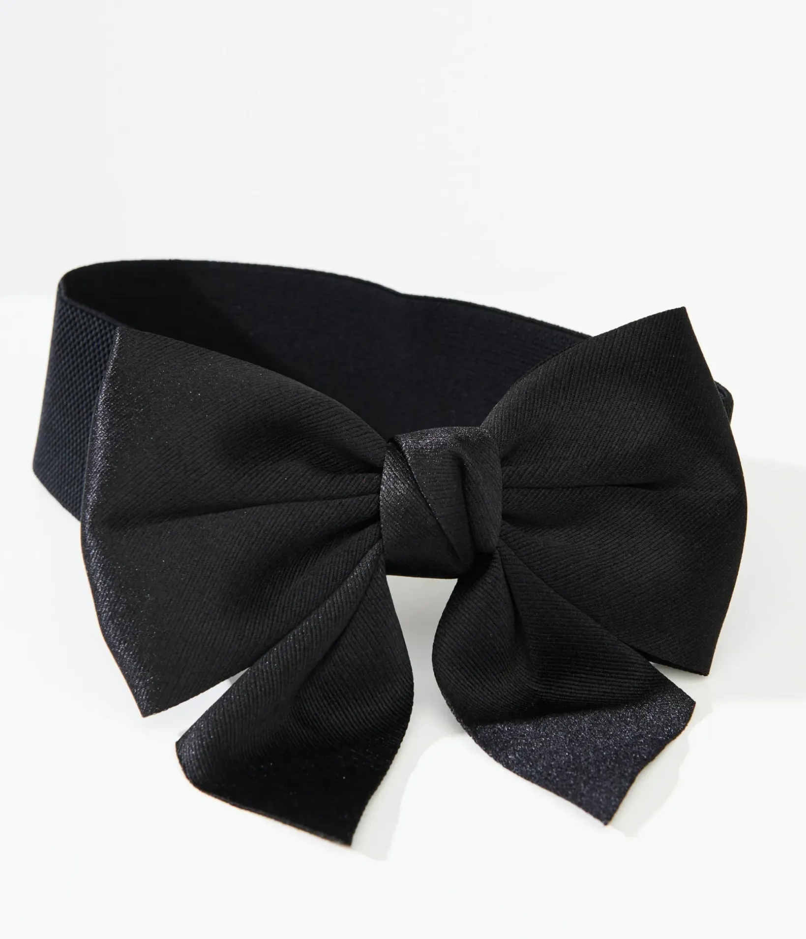 Unique Vintage All Things Black|Work Wear>1950s Black Bow Cinch Belt
