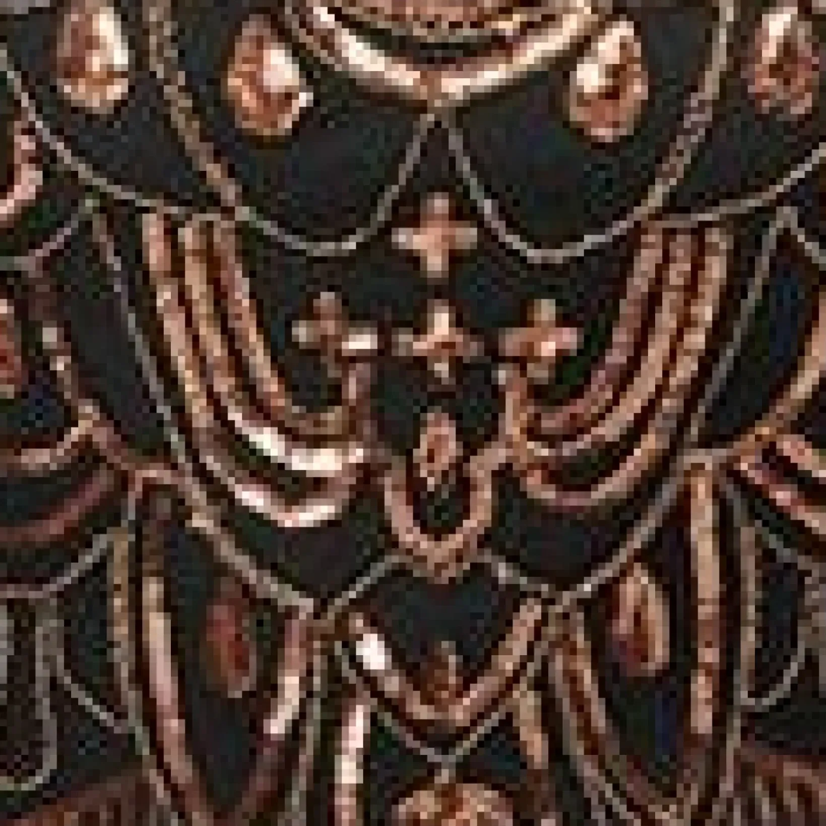 Unique Vintage Everyday Dresses|Special Occasion>1920s Black & Bronze Sequin Sleeved Laure Flapper Dress