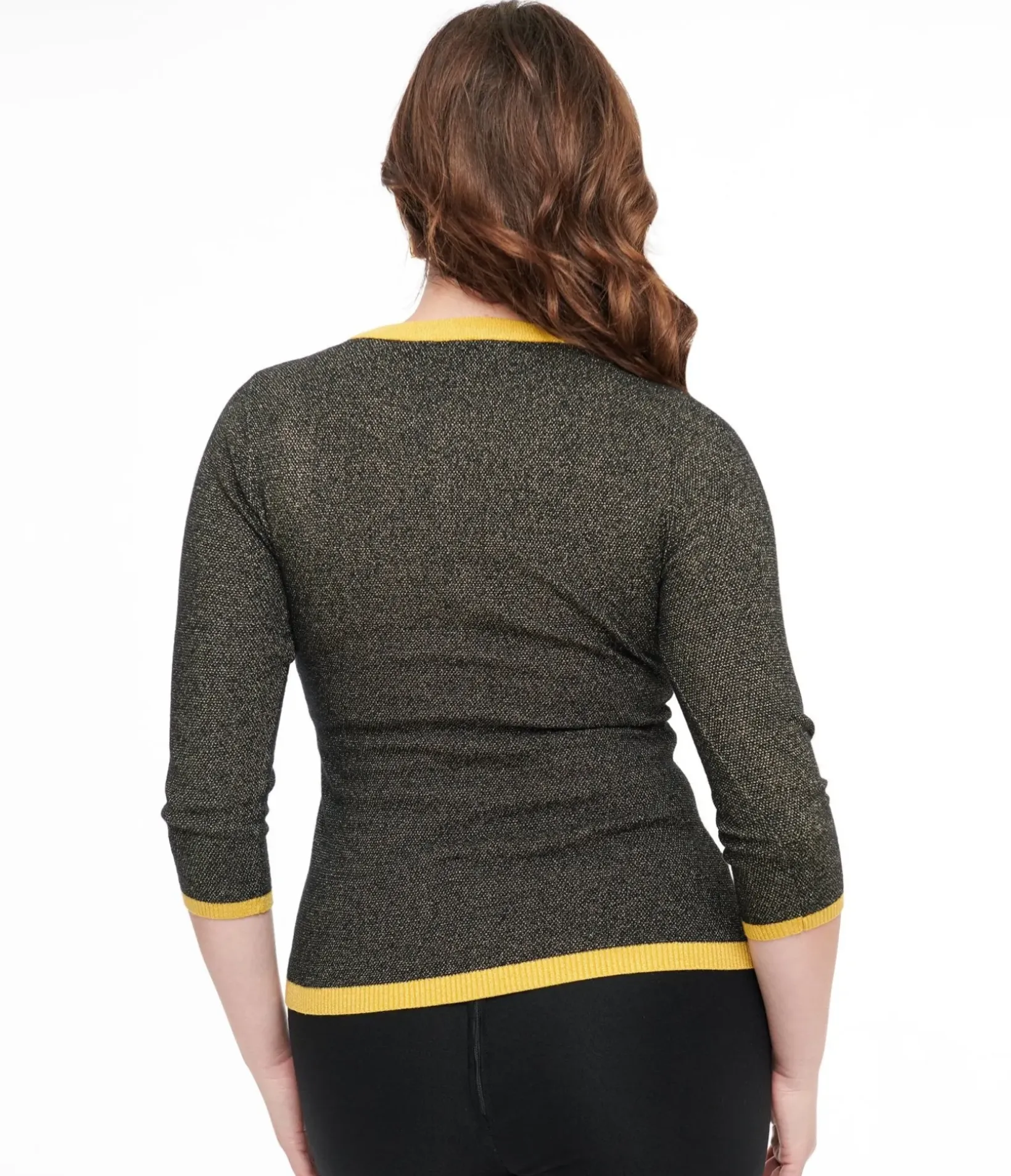 Unique Vintage Sweaters & Cardigans|All Things Black>1950s Black & Gold Peacock Feather Embroidered Bookworm Cardigan