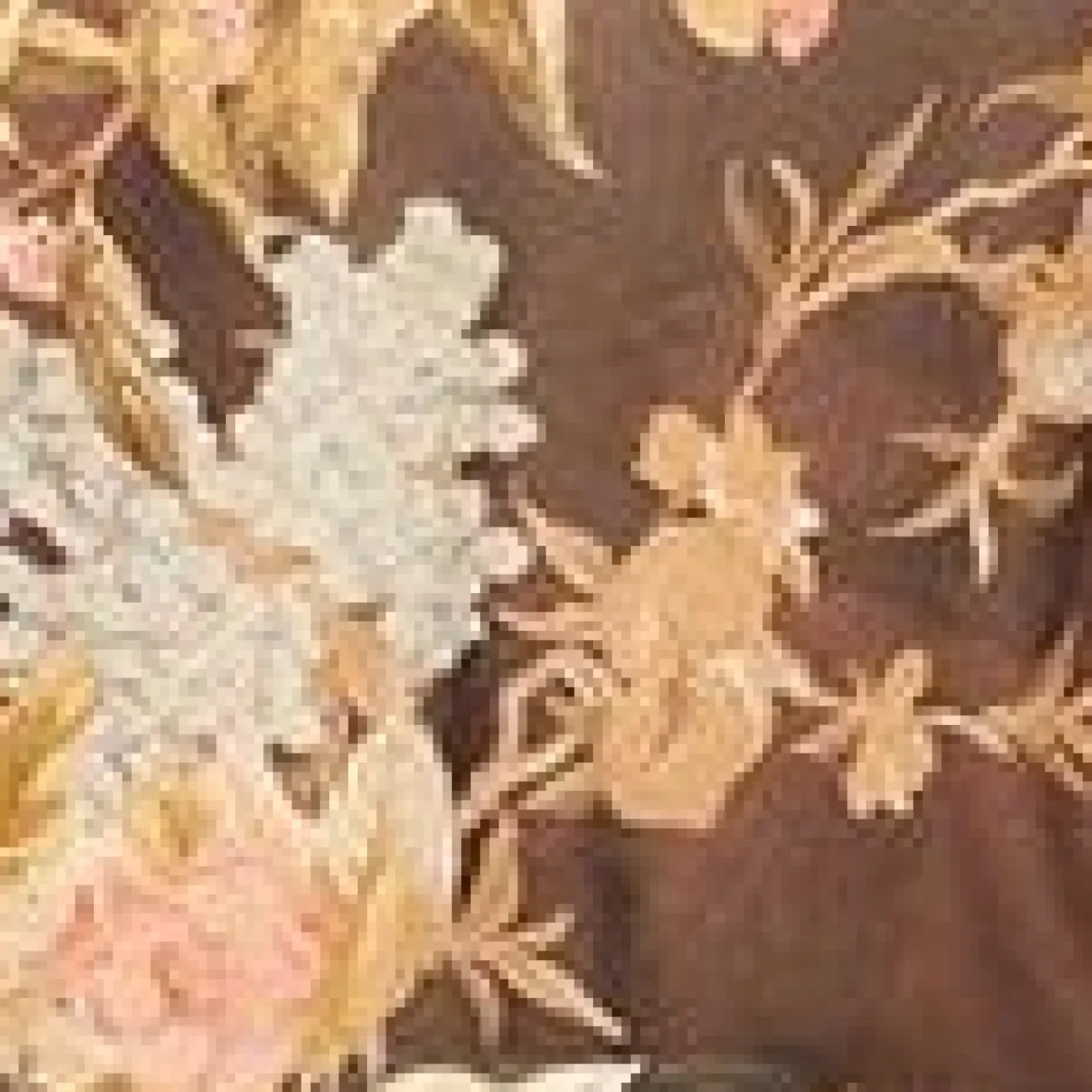 Unique Vintage Blouses>1930s Black & Vintage Floral Bouquet Print Gwen Blouse