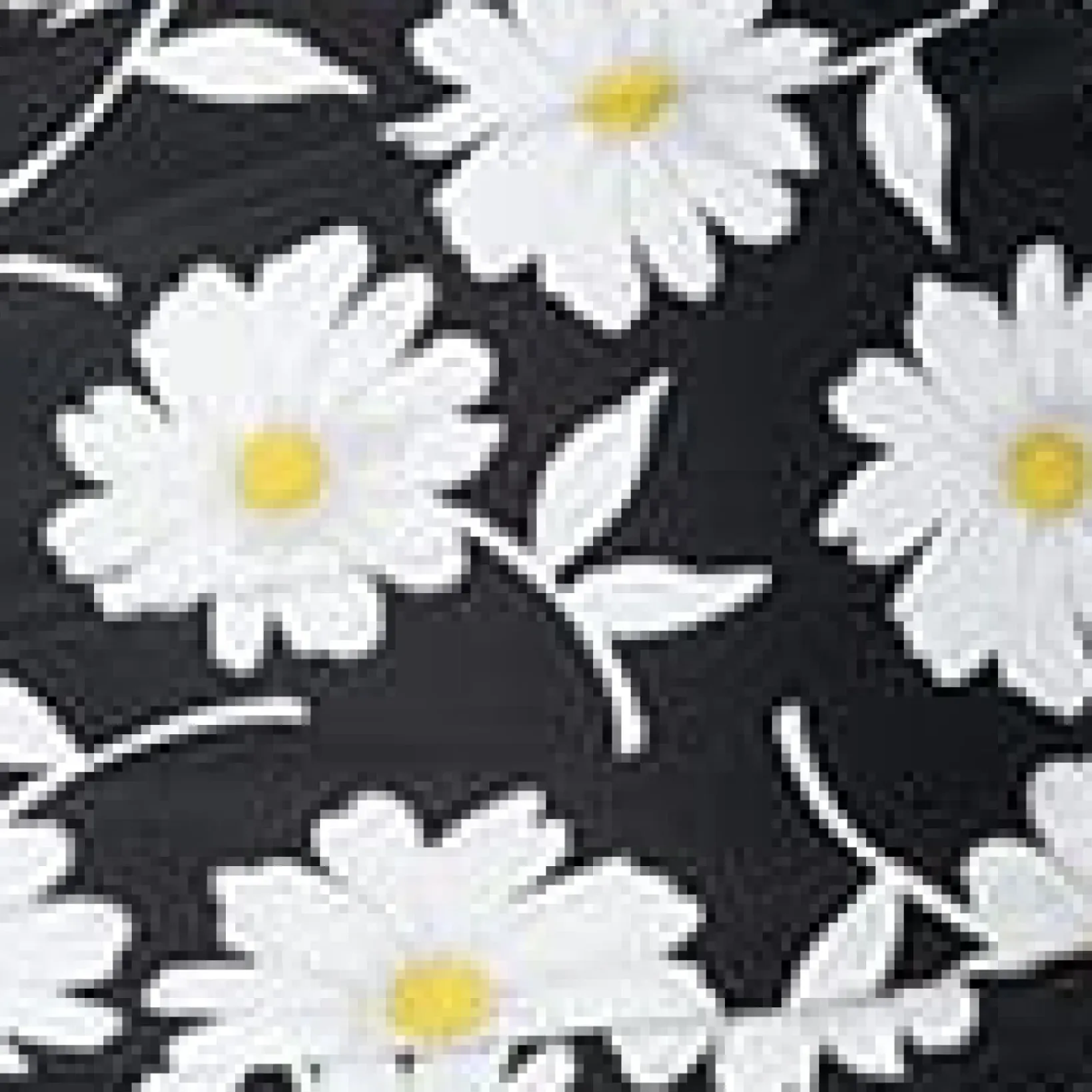 Unique Vintage Swim Tops|Two Piece Swim>1960s Black & White Daisy Southampton Swim Top