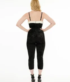 Unique Vintage Rompers & Jumpsuits|All Things Black>1950s Black & White Faux Fur Cropped Jumpsuit