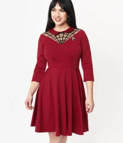 Unique Vintage Fit & Flare|Everyday Dresses><noscript><img width=