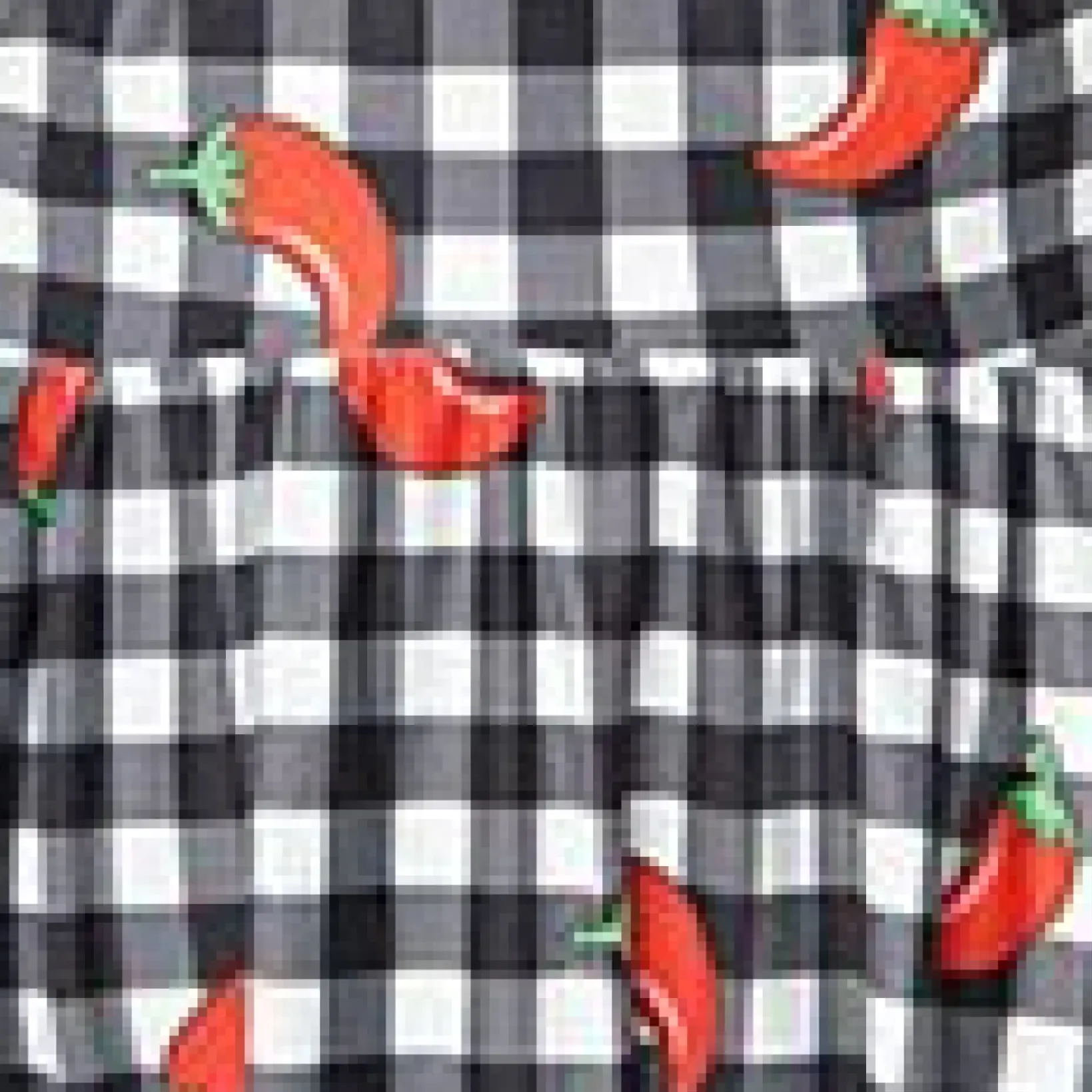 Unique Vintage Swing|Pocket Dresses>1950s Curve Black & White Chili Pepper Gingham Swing Dress