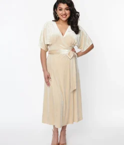 Unique Vintage Midi|Wrap Dresses><noscript><img width=