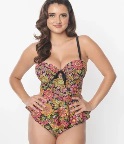 Unique Vintage Swim Tops|Two Piece Swim><noscript><img width=