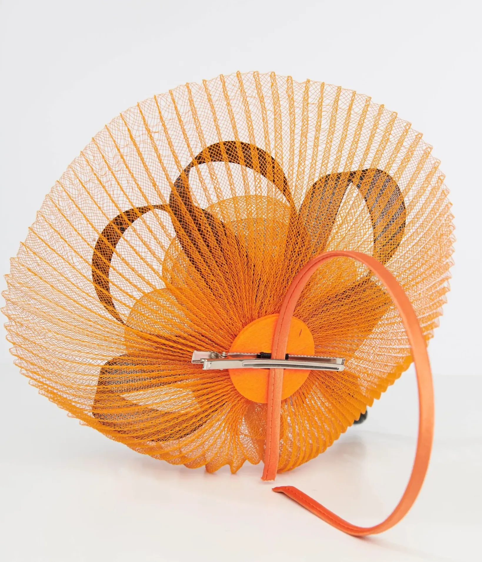 Unique Vintage All Things Black|Halloween>1930s Orange & Black Halloween Fascinator