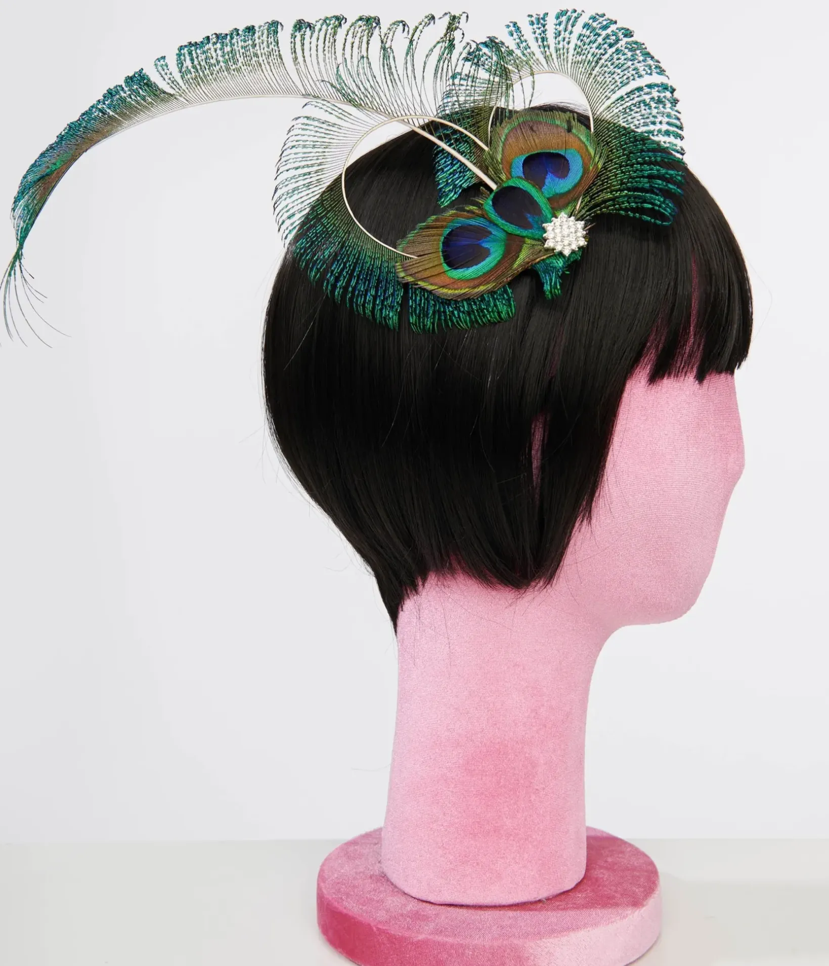 Unique Vintage Special Occasion|Flapper Accessories>1920s Peacock Feather Hair Clip