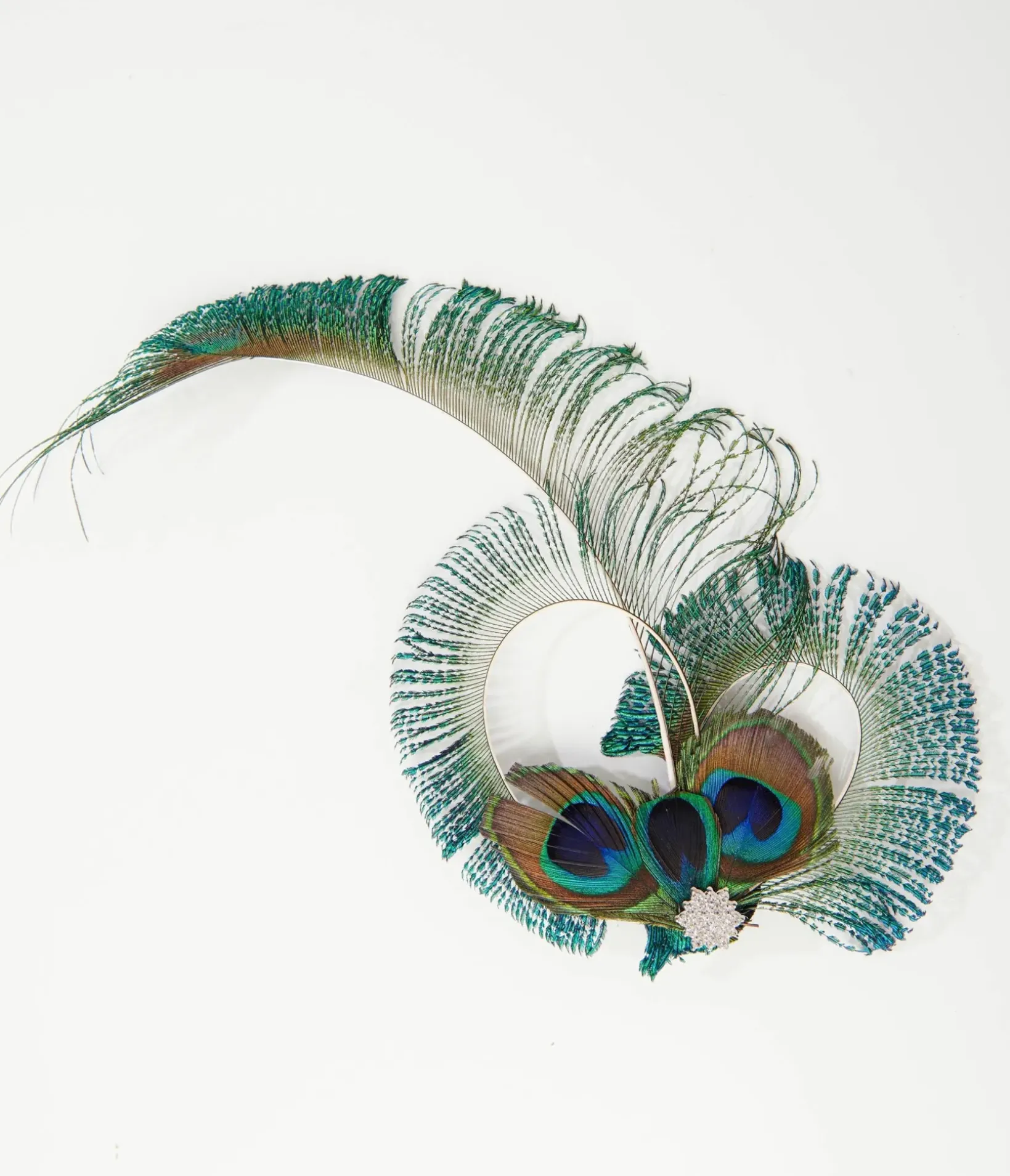 Unique Vintage Special Occasion|Flapper Accessories>1920s Peacock Feather Hair Clip