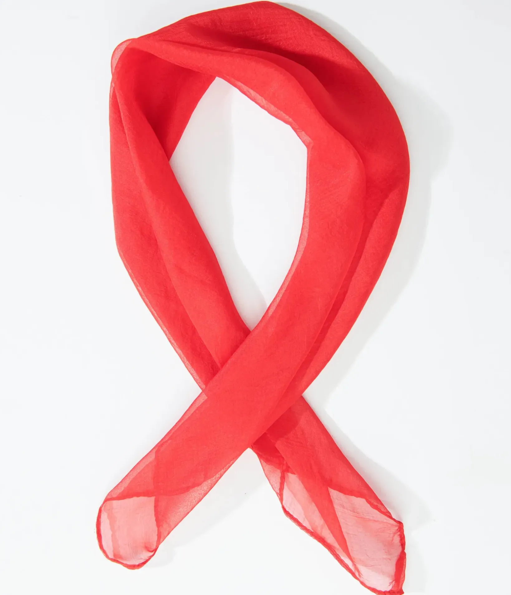 Unique Vintage All Things Red|Hair Scarves>1950s Red Chiffon Hair Scarf
