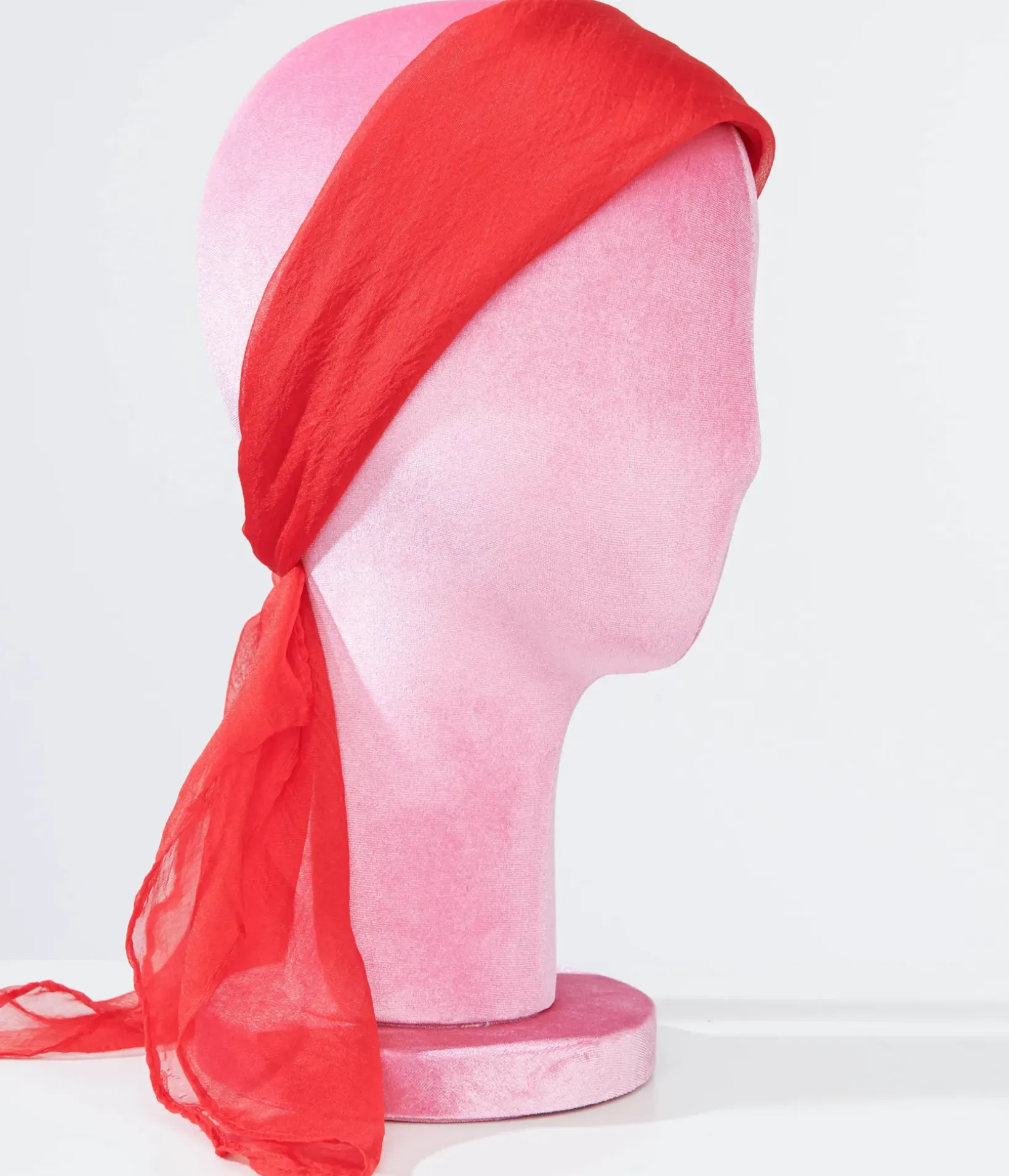 Unique Vintage All Things Red|Hair Scarves>1950s Red Chiffon Hair Scarf