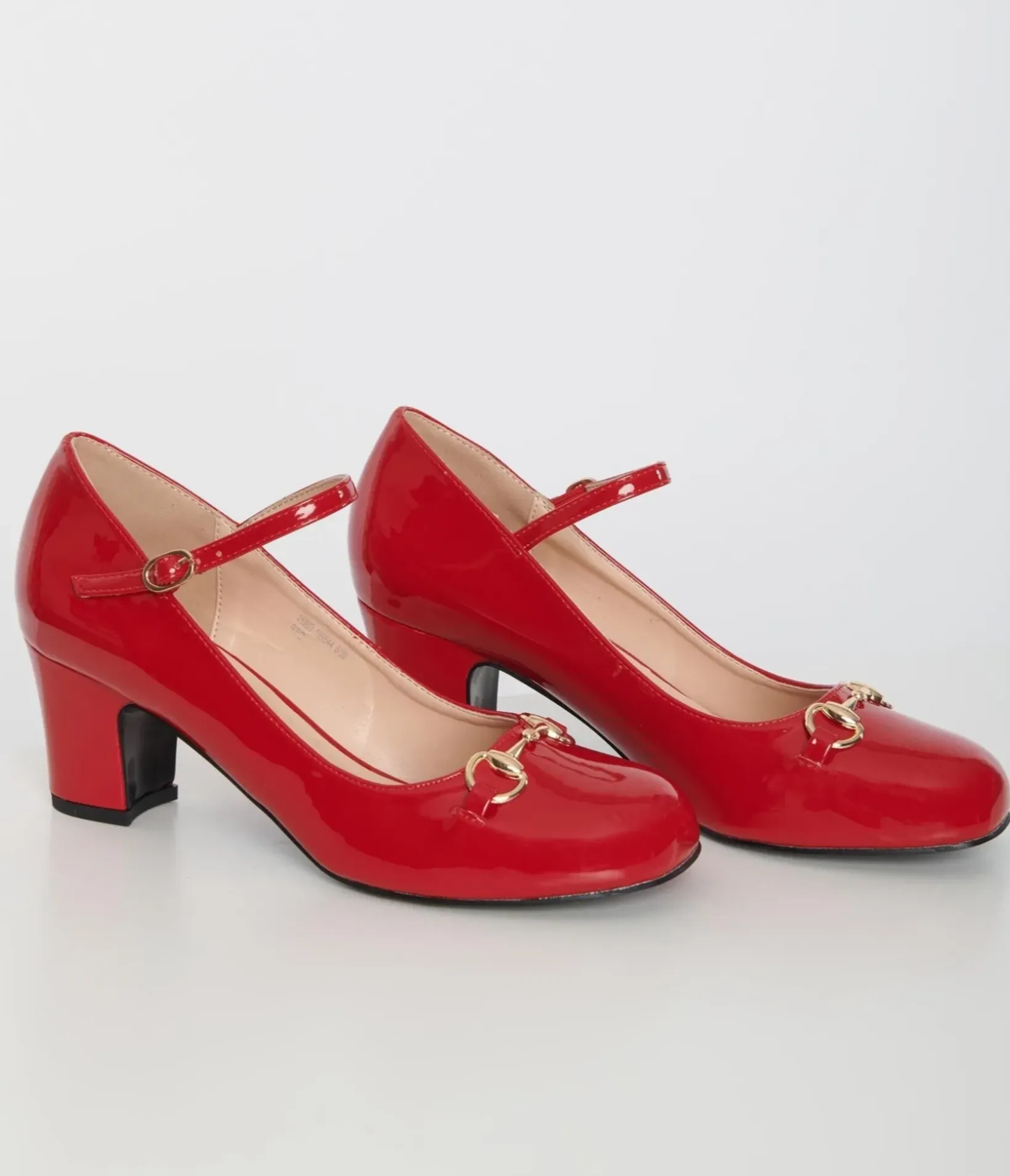 Unique Vintage Heels|All Things Red>1970s Red Patent Leatherette Mary Jane Heels