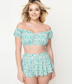 Unique Vintage Swim Tops|Two Piece Swim><noscript><img width=