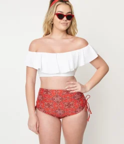 Unique Vintage Swim Tops|Two Piece Swim><noscript><img width=