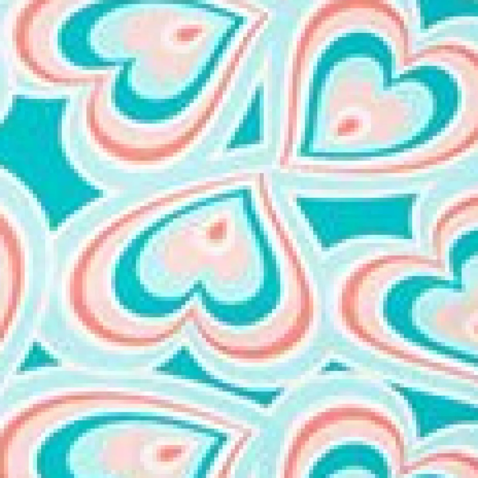 Unique Vintage One Piece Swim>Turquoise Retro Hearts Corinne Sheath Swimsuit