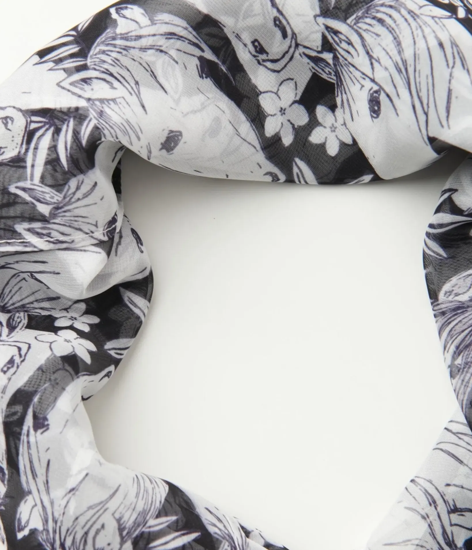Unique Vintage All Things Black|Hair Scarves>Wild Horses Print Hair Scarf