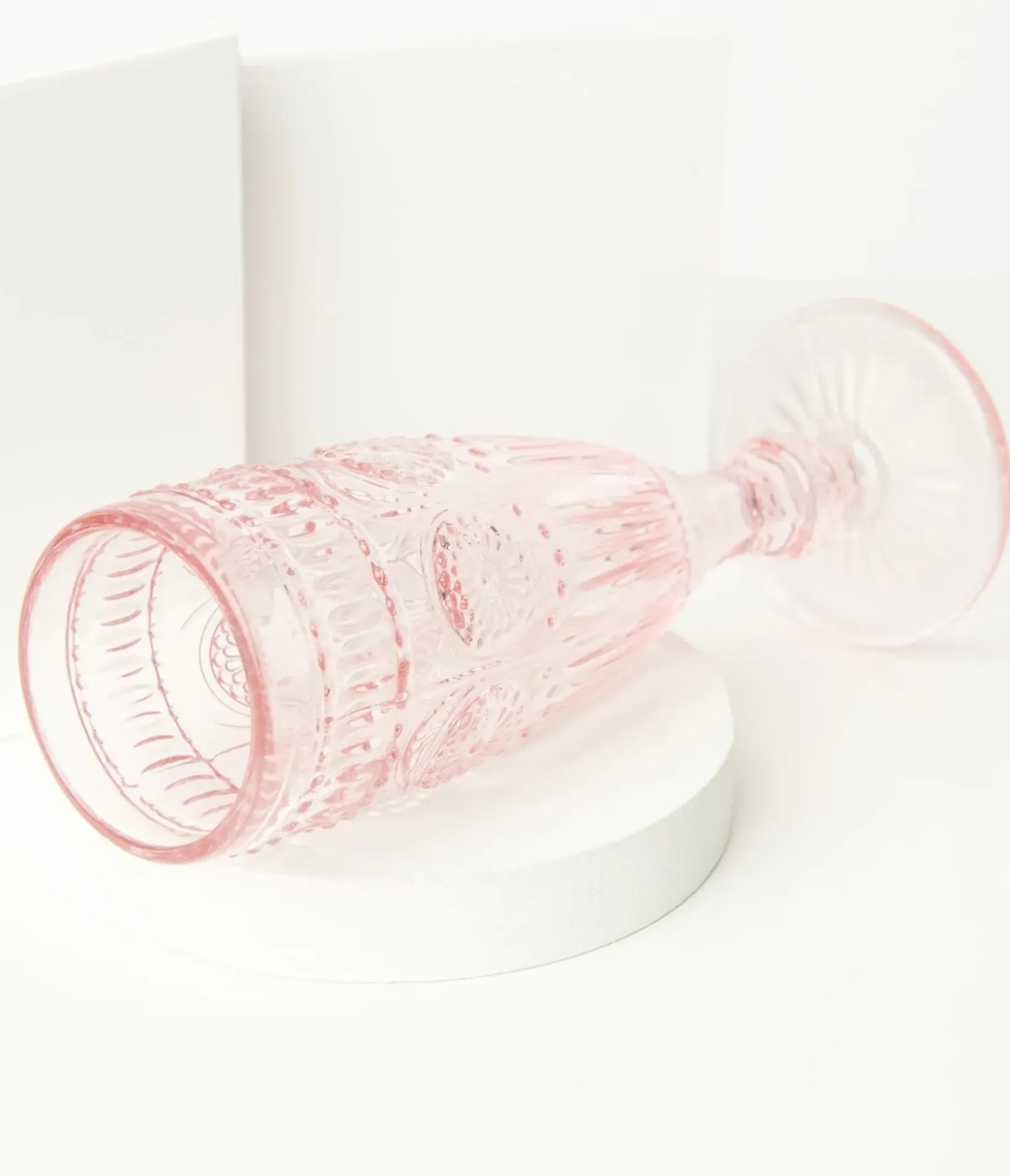 Unique Vintage Barbie Core|All Things Pink>Vintage Style Pink Glass Champagne Flute