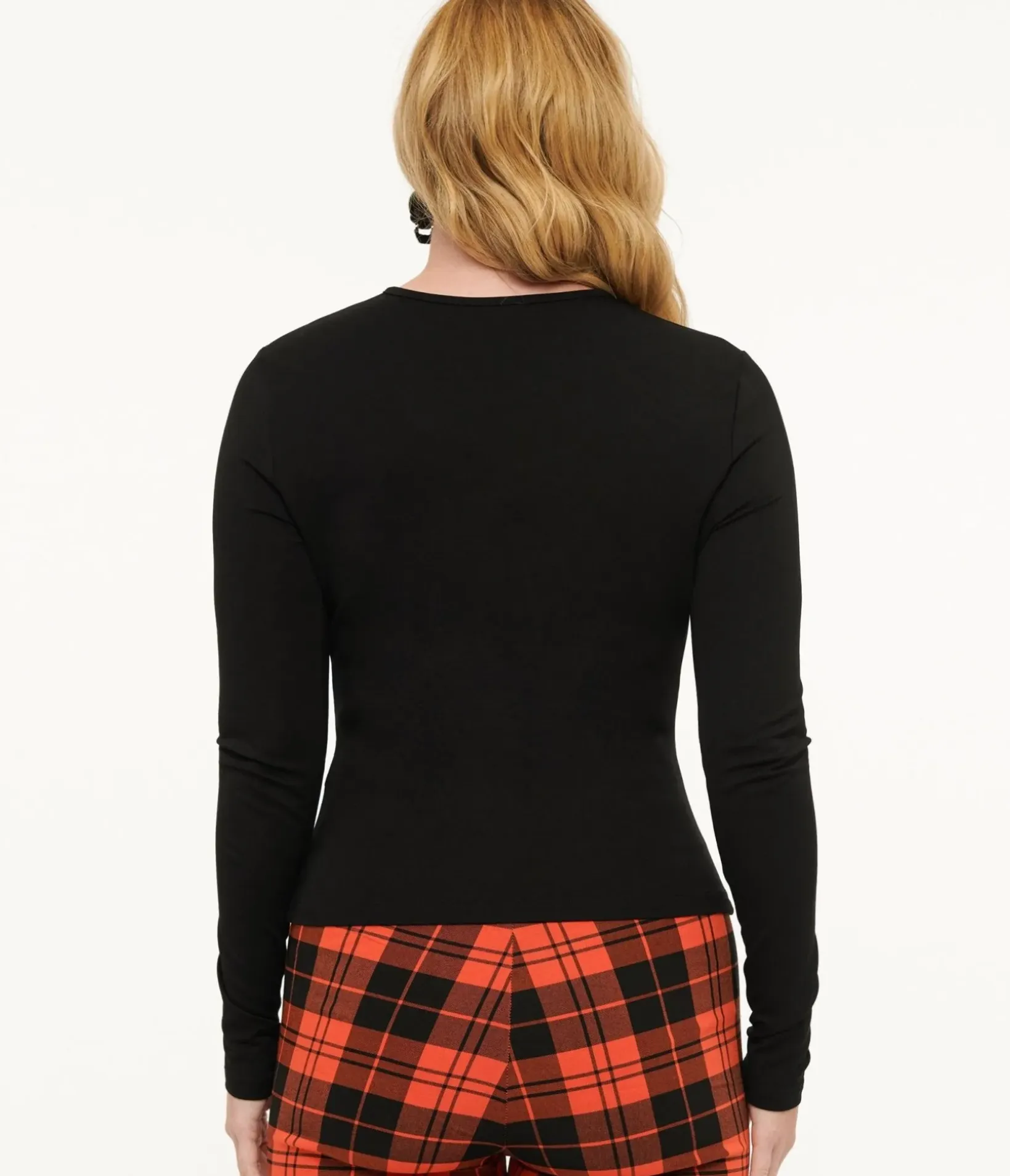 Unique Vintage Blouses|All Things Black>Voodoo Vixen 1950s Black Criss Cross Keyhole Top