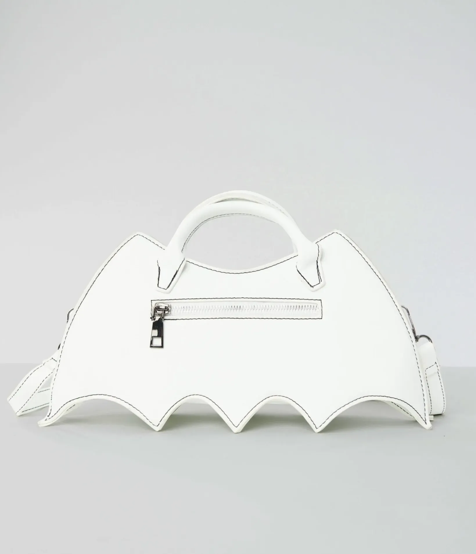 Unique Vintage Halloween|Novelty Bags>White Bat Webbed Handbag