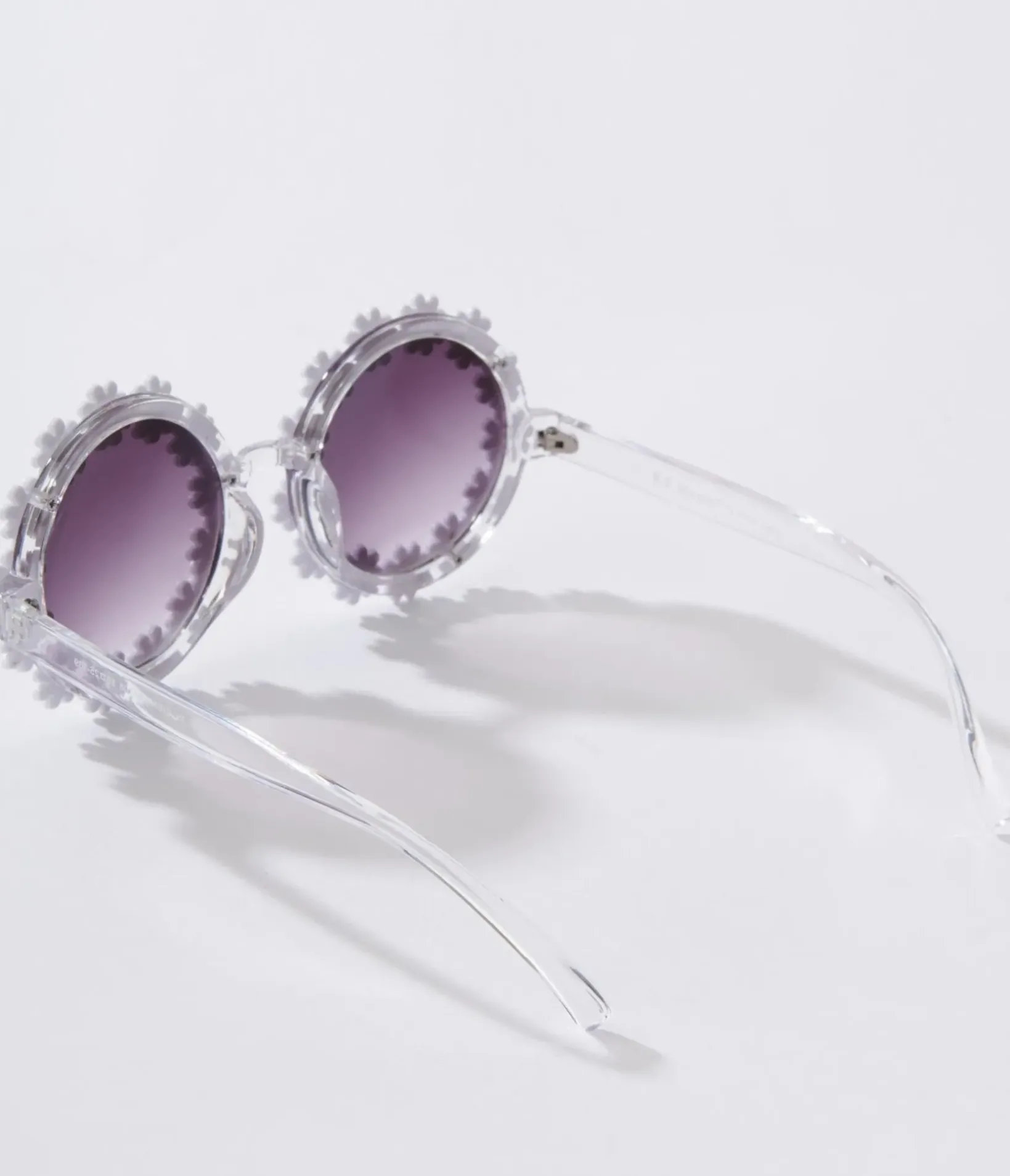 Unique Vintage Summer Vacation|Sunglasses>White Daisy Round Sunglasses